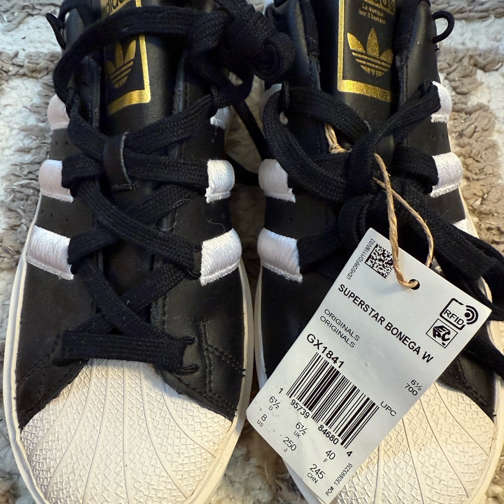 Adidas Superstar Bonega W Black and White Shoes